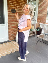 Load image into Gallery viewer, O + H Diana Chambray Joggers - Egg Plant