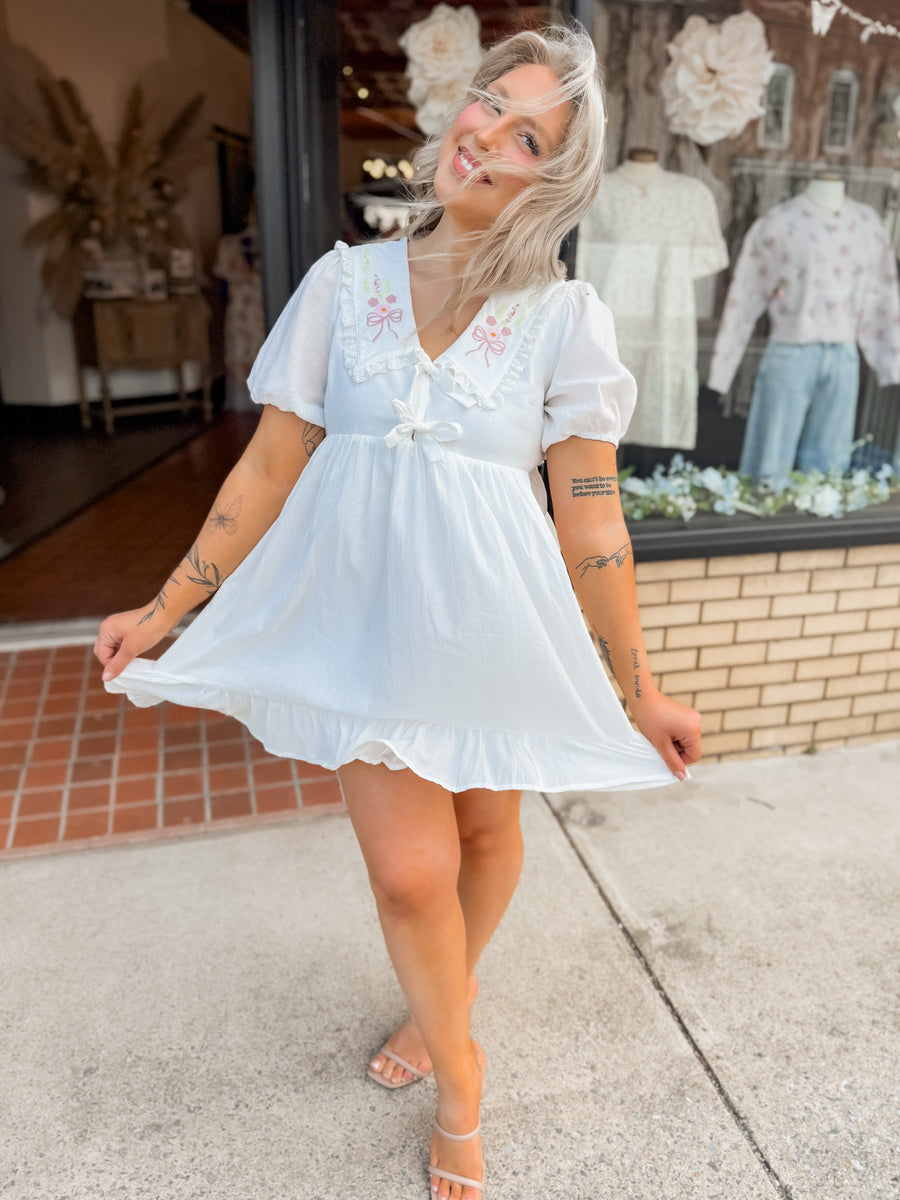 peter pan collar mini dress Peter Pan Mini Dress