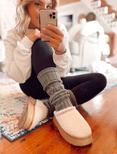 Load image into Gallery viewer, Twisted Knit Leg Warmers - Gray