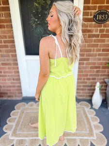 Electric Lime Skirt Set