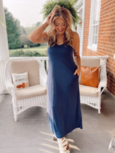 Load image into Gallery viewer, Stay On Your Mind Slip Maxi Dress - Navy