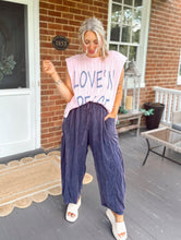 Load image into Gallery viewer, O + H Diana Chambray Joggers - Egg Plant