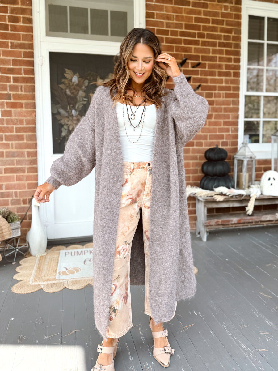 POL Sipping Chai Cardigan | MOCHA – Henhouse Shoppe