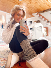 Load image into Gallery viewer, Twisted Knit Leg Warmers - Khaki