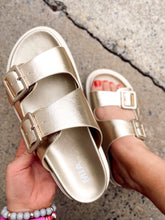 Load image into Gallery viewer, Gen Z gold double strap sandal