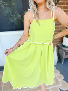 Electric Lime Skirt Set