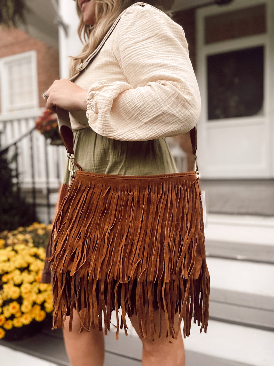 Sadie Fringe Purse in Tan – Henhouse Shoppe