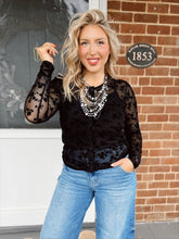Load image into Gallery viewer, Date Night Velvet Top | Black
