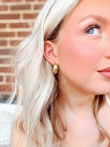 Elendra Crystal Hoop Earrings
