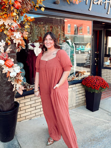 Sweet Dreams Marsala Jumpsuit