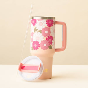 Daisy Craze Hot Pink 40 oz tumbler