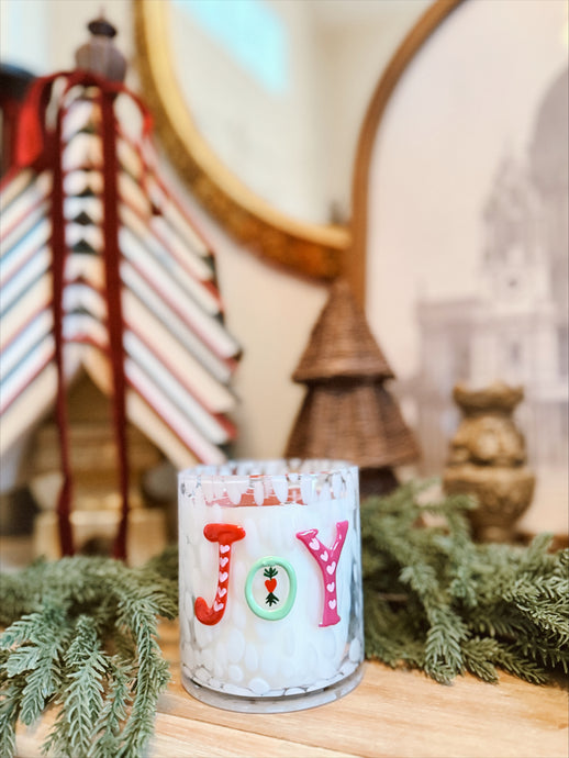 JOY Christmas Candle