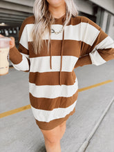 Load image into Gallery viewer, Snug &amp; Striped Sweater Dress | Mocha