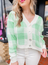 Load image into Gallery viewer, Feeling lucky spring checkered cardigan