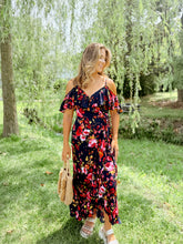 Load image into Gallery viewer, Give ‘em the cold shoulder Floral Dress