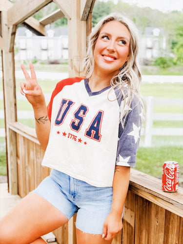 USA Raglan Tee