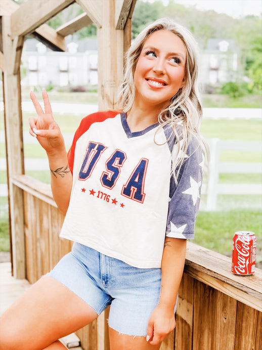 USA Raglan Tee