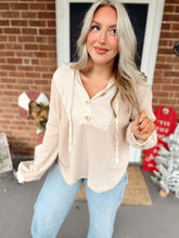 Load image into Gallery viewer, Waiting on You Waffle Pullover | Oatmeal