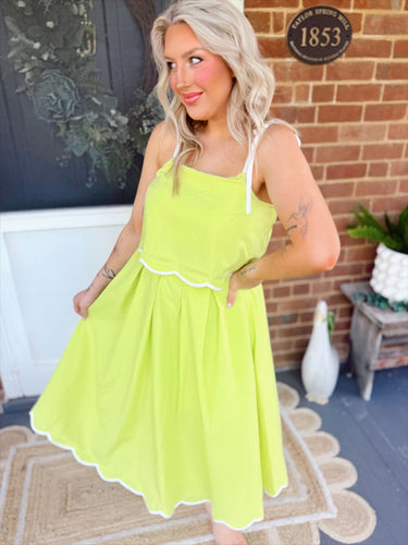 Electric Lime Skirt Set