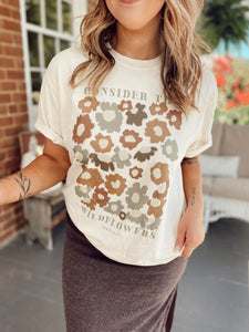 Consider the wildflowers graphic tee
