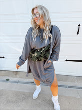 Load image into Gallery viewer, Chandler Sweatshirt Dress | Charcoal