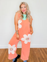 Load image into Gallery viewer, Flower Power Jumpsuit | Papaya