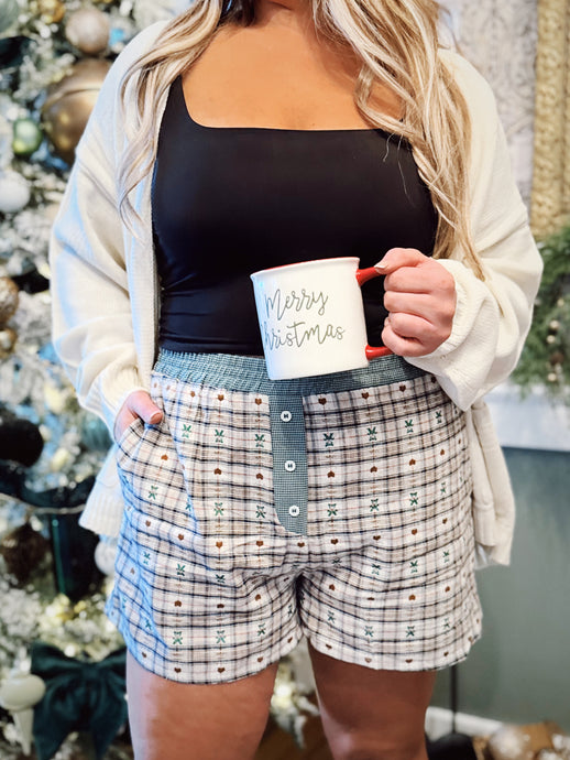 To Grandmas House Christmas Boxer Shorts | Green