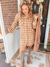 Load image into Gallery viewer, Simple Things Plaid Shirt Dress
