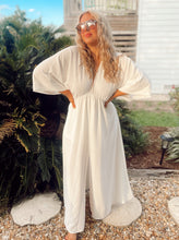 Load image into Gallery viewer, Spring Rhythm Kimono Dress in White