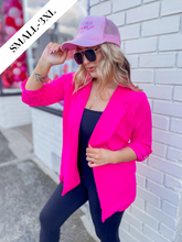 Load image into Gallery viewer, Back to Basics Blazer in Hot Pink