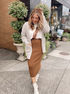 Cozy Cutie Cardigan - Taupe