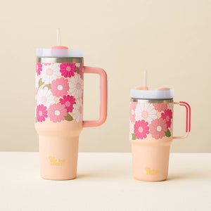 Daisy Craze Hot Pink 40 oz tumbler