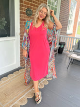 Load image into Gallery viewer, Simple Summer Tank Dress | Raspberry