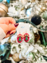 Load image into Gallery viewer, Clay Christmas Tree Earring | Oval