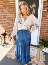 Load image into Gallery viewer, Spin Me Around Denim Skirt