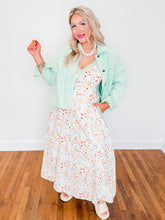 Load image into Gallery viewer, Cotton Florals Spaghetti Strap Maxi Dress