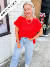 Load image into Gallery viewer, Sheena Waffle Top | Tomato