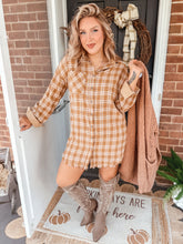 Load image into Gallery viewer, Simple Things Plaid Shirt Dress