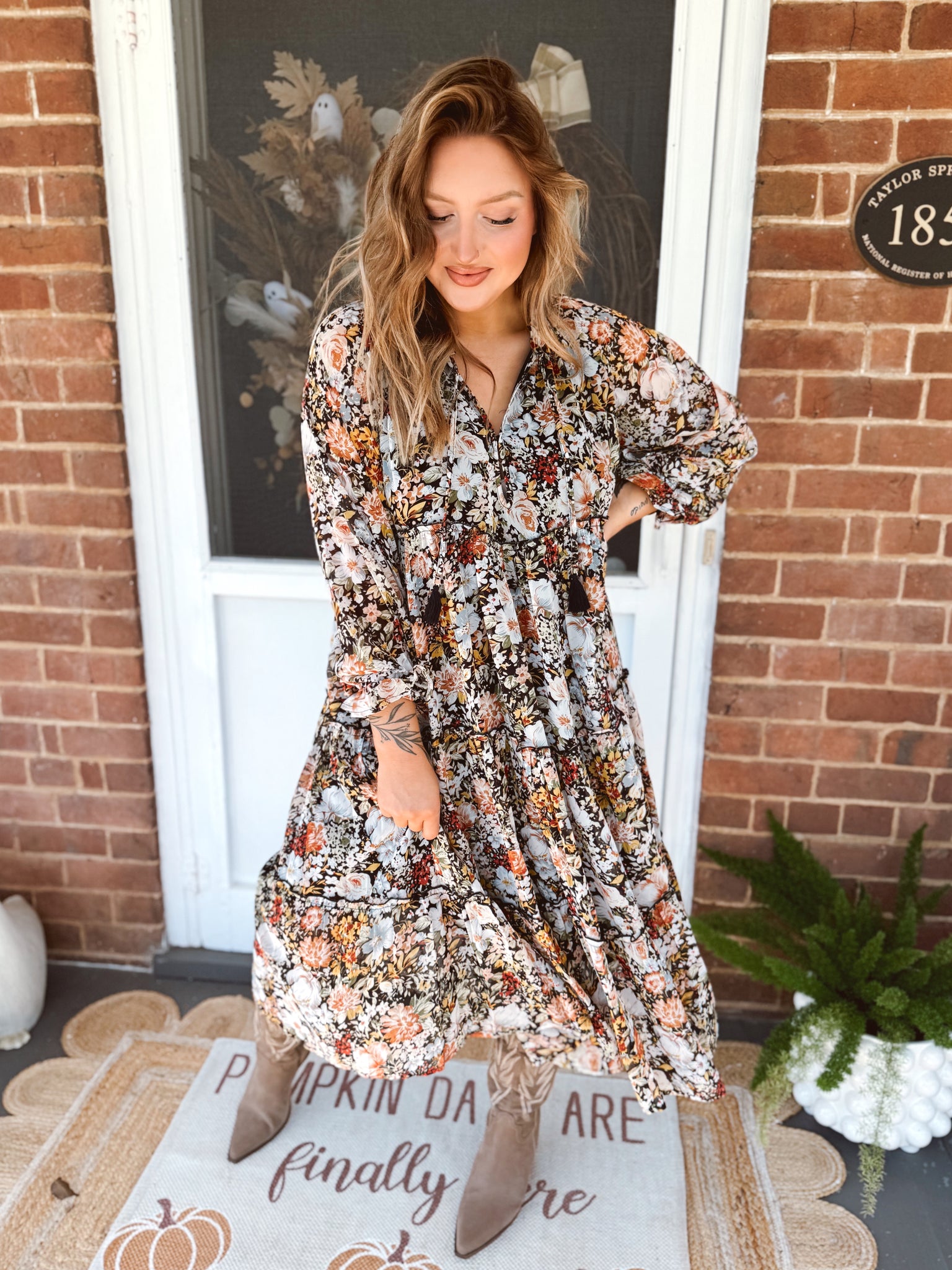 romantic midi dress Romantic Rose Midi Dress – Henhouse Shoppe