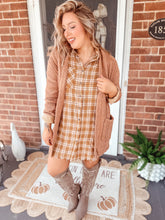 Load image into Gallery viewer, Simple Things Plaid Shirt Dress