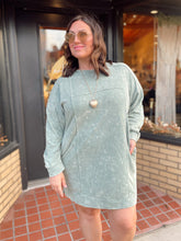 Load image into Gallery viewer, Em’s Fave Sweatshirt Dress in Sage