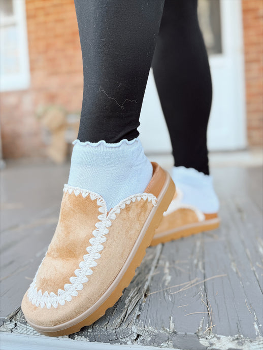 Marjorie Moccasin Slippers | Camel
