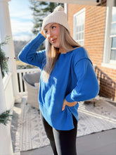 Load image into Gallery viewer, Cozy in Cobalt Sweater