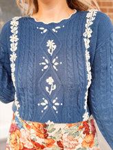 Load image into Gallery viewer, Feeling Floral Sweater | Blue