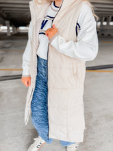 Load image into Gallery viewer, On The Go Longline Puffer Vest | Sand