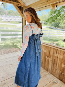 Izzie Floral Mesh Top | Blue