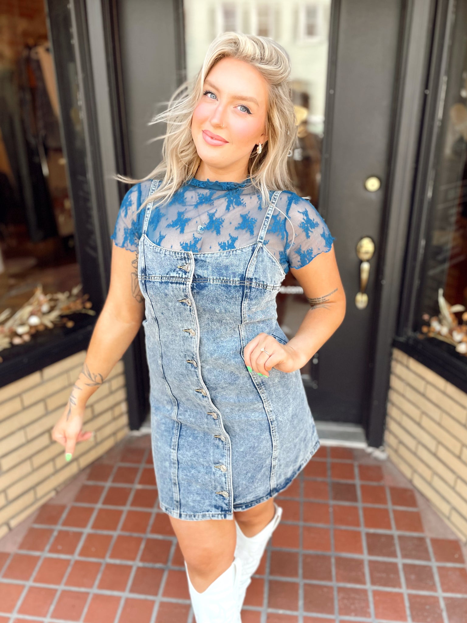 Sassy Moment Denim Dress Henhouse Shoppe Sassy Moment Denim Dress Henhouse Shoppe