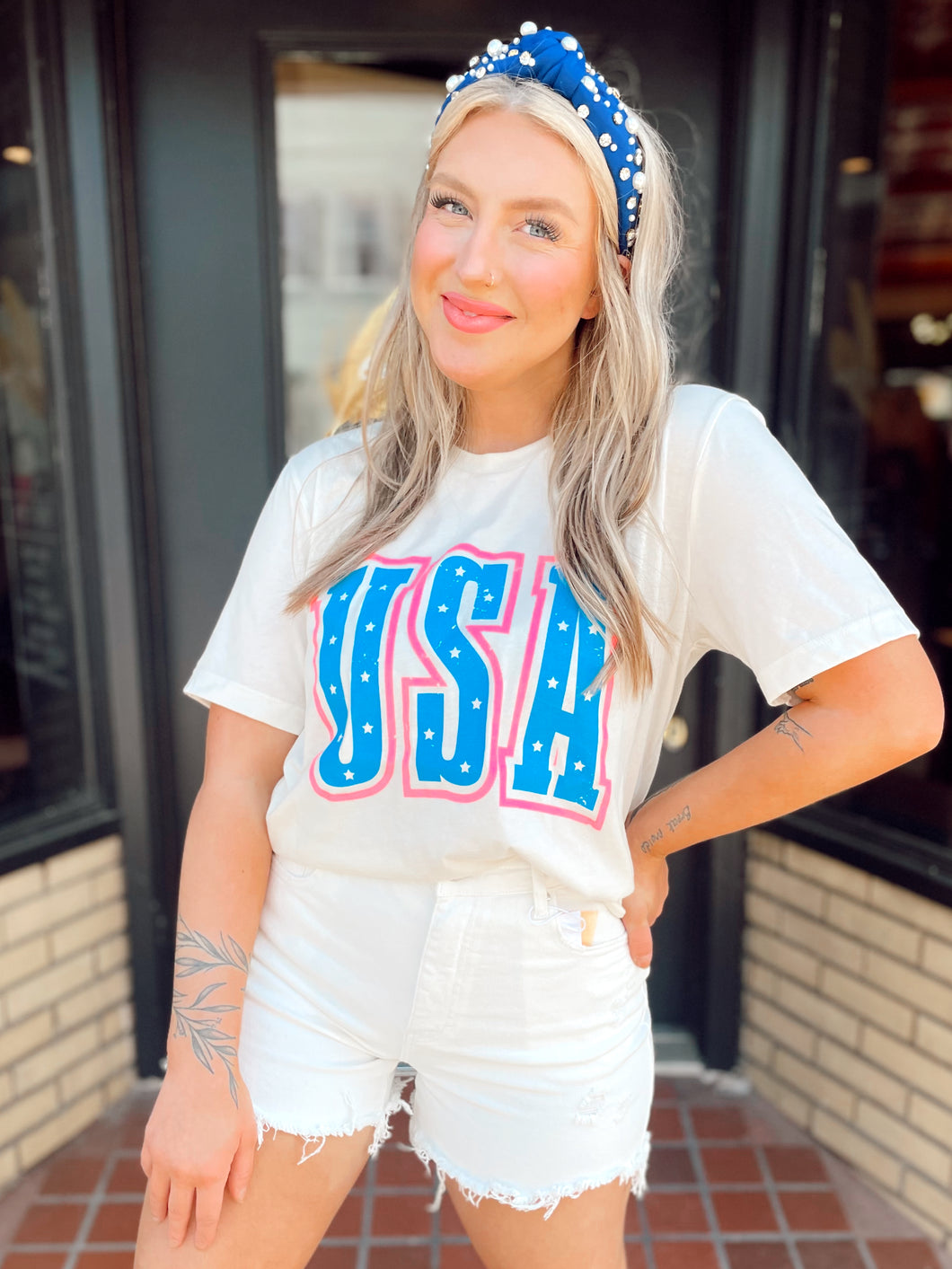 USA neon tee