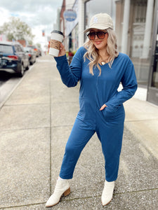 Rainy day jumpsuit | Denim Blue