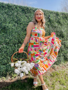 Blooming Bright Midi Dress